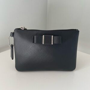 Coach Bow wristlet | Black Leather